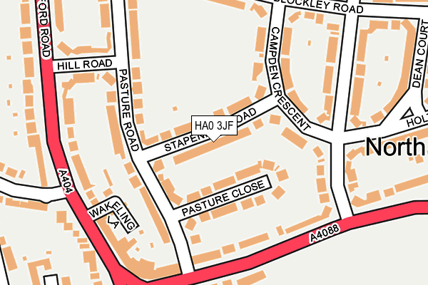 HA0 3JF map - OS OpenMap – Local (Ordnance Survey)