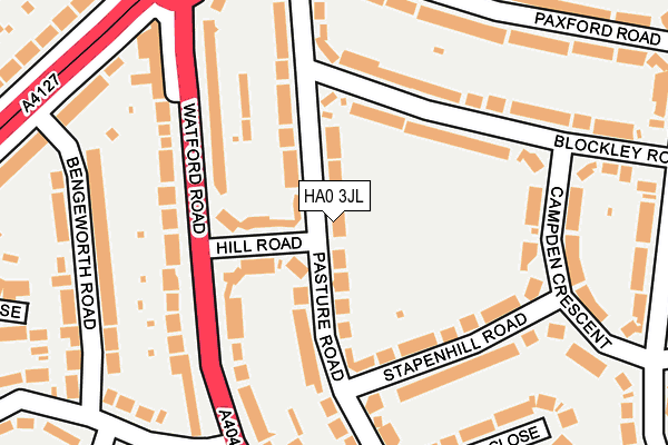 HA0 3JL map - OS OpenMap – Local (Ordnance Survey)