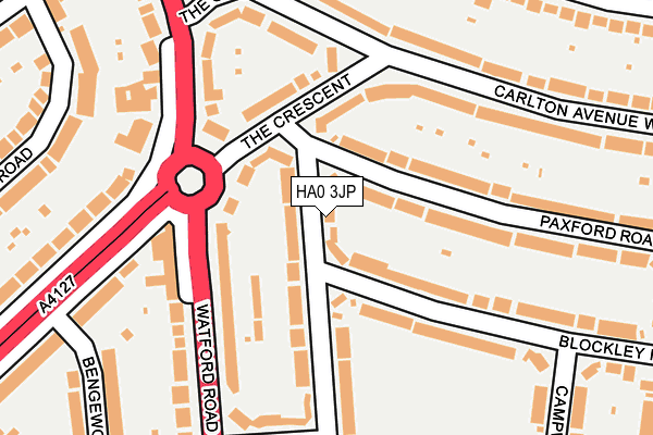 HA0 3JP map - OS OpenMap – Local (Ordnance Survey)