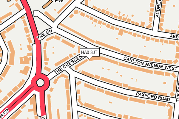 HA0 3JT map - OS OpenMap – Local (Ordnance Survey)