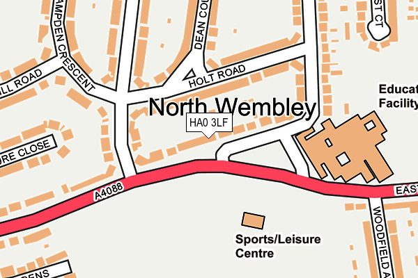 HA0 3LF map - OS OpenMap – Local (Ordnance Survey)