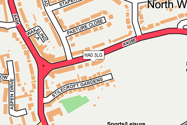 HA0 3LG map - OS OpenMap – Local (Ordnance Survey)
