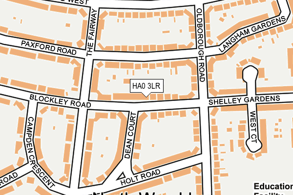 HA0 3LR map - OS OpenMap – Local (Ordnance Survey)