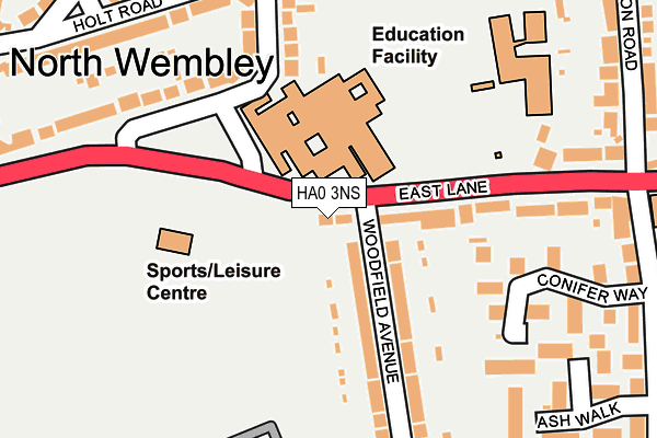 HA0 3NS map - OS OpenMap – Local (Ordnance Survey)