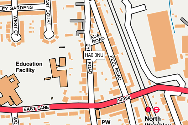 HA0 3NU map - OS OpenMap – Local (Ordnance Survey)