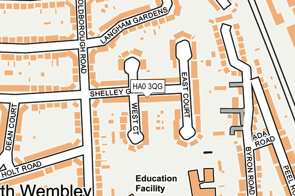 HA0 3QG map - OS OpenMap – Local (Ordnance Survey)