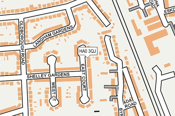 HA0 3QJ map - OS OpenMap – Local (Ordnance Survey)