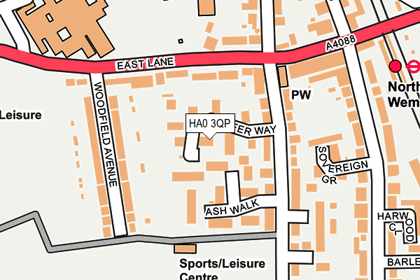 HA0 3QP map - OS OpenMap – Local (Ordnance Survey)