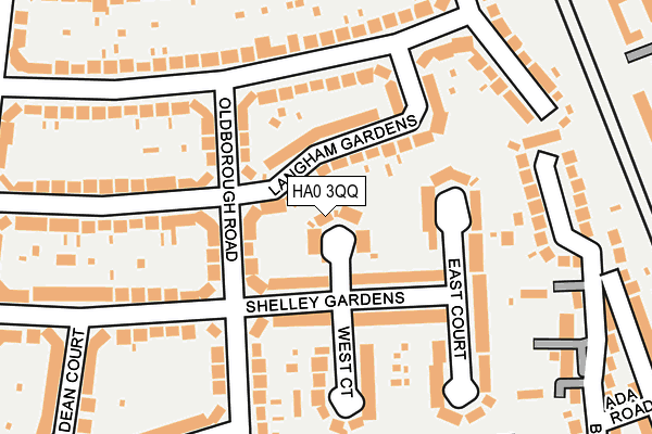HA0 3QQ map - OS OpenMap – Local (Ordnance Survey)