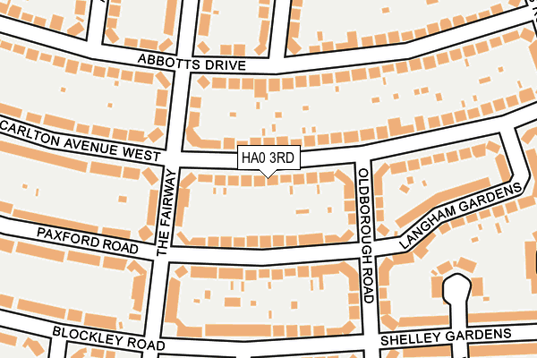 HA0 3RD map - OS OpenMap – Local (Ordnance Survey)