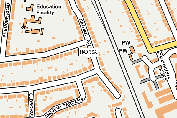 HA0 3SA map - OS OpenMap – Local (Ordnance Survey)