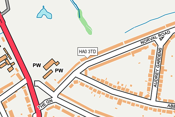 HA0 3TD map - OS OpenMap – Local (Ordnance Survey)