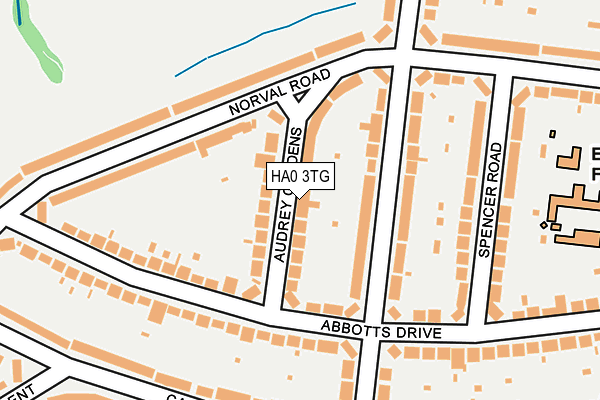 HA0 3TG map - OS OpenMap – Local (Ordnance Survey)