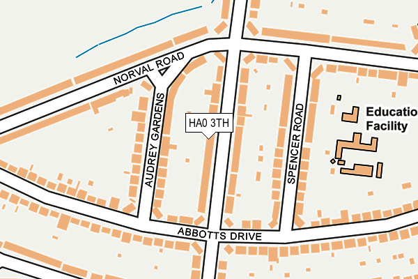 HA0 3TH map - OS OpenMap – Local (Ordnance Survey)