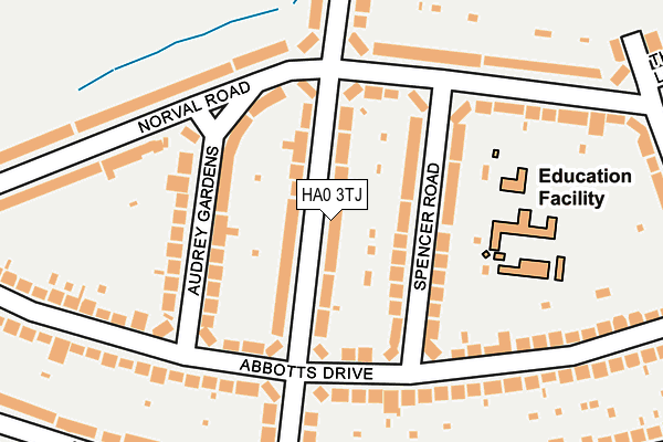 HA0 3TJ map - OS OpenMap – Local (Ordnance Survey)