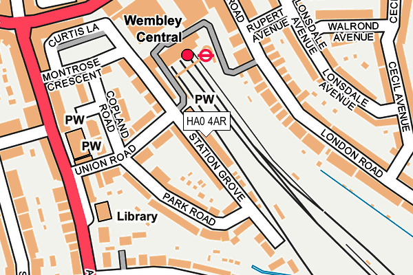 HA0 4AR map - OS OpenMap – Local (Ordnance Survey)