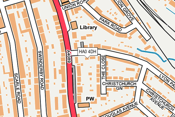HA0 4DH map - OS OpenMap – Local (Ordnance Survey)