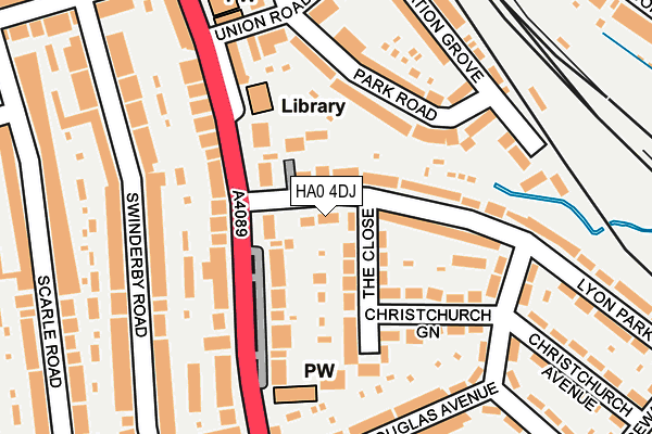 HA0 4DJ map - OS OpenMap – Local (Ordnance Survey)