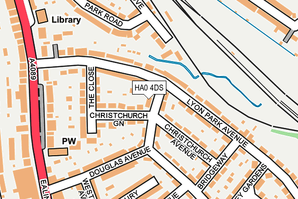 HA0 4DS map - OS OpenMap – Local (Ordnance Survey)