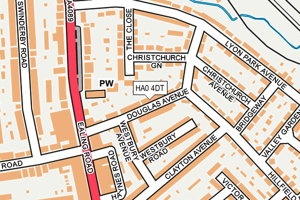 HA0 4DT map - OS OpenMap – Local (Ordnance Survey)