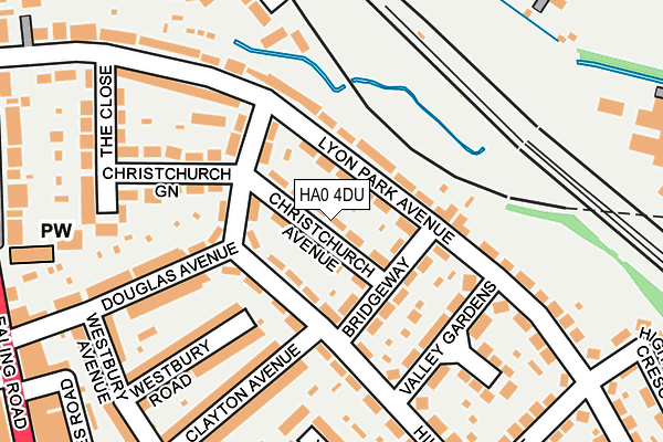 HA0 4DU map - OS OpenMap – Local (Ordnance Survey)