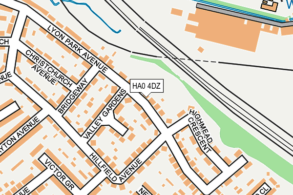 HA0 4DZ map - OS OpenMap – Local (Ordnance Survey)