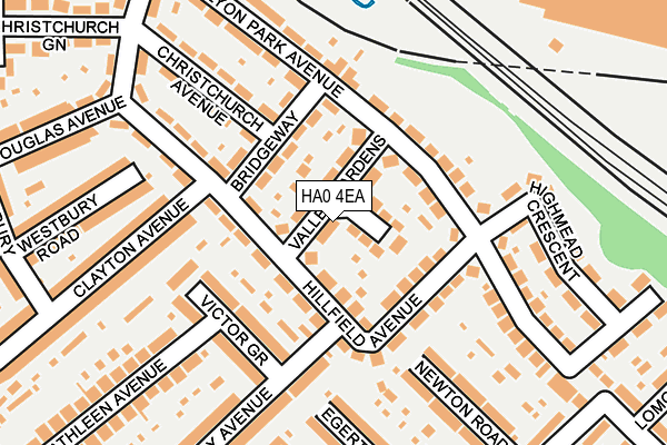 HA0 4EA map - OS OpenMap – Local (Ordnance Survey)