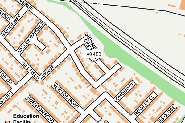 HA0 4EB map - OS OpenMap – Local (Ordnance Survey)