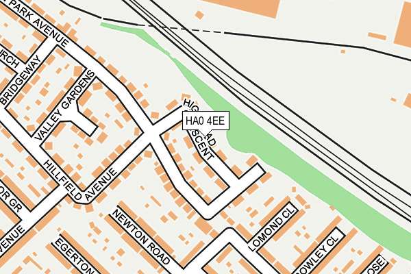 HA0 4EE map - OS OpenMap – Local (Ordnance Survey)