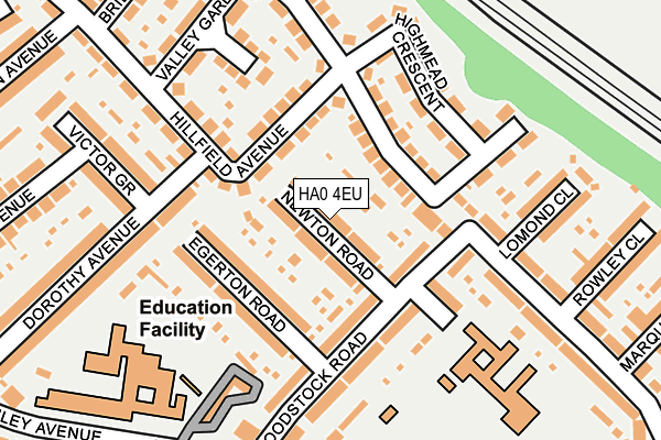 HA0 4EU map - OS OpenMap – Local (Ordnance Survey)