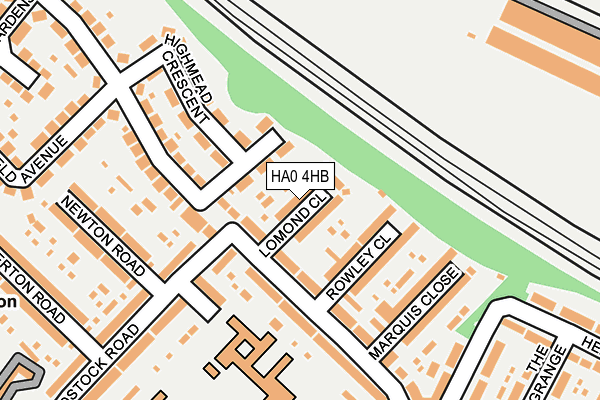 HA0 4HB map - OS OpenMap – Local (Ordnance Survey)
