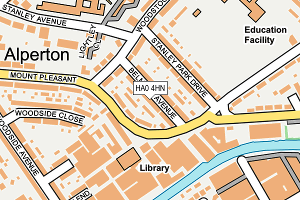 HA0 4HN map - OS OpenMap – Local (Ordnance Survey)
