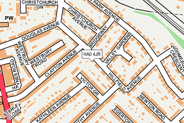 HA0 4JR map - OS OpenMap – Local (Ordnance Survey)