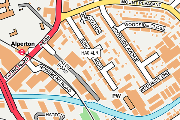 HA0 4LR map - OS OpenMap – Local (Ordnance Survey)