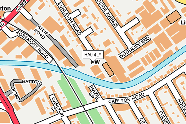 HA0 4LY map - OS OpenMap – Local (Ordnance Survey)