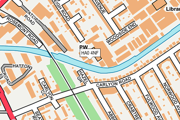 HA0 4NF map - OS OpenMap – Local (Ordnance Survey)