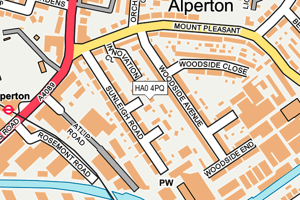 HA0 4PQ map - OS OpenMap – Local (Ordnance Survey)