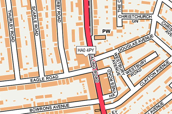 HA0 4PY map - OS OpenMap – Local (Ordnance Survey)