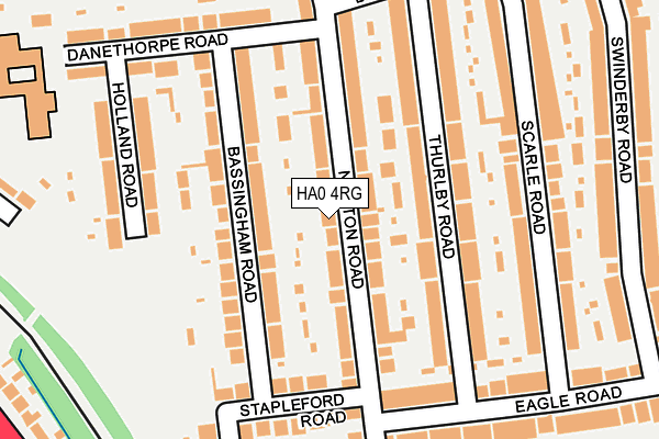 HA0 4RG map - OS OpenMap – Local (Ordnance Survey)