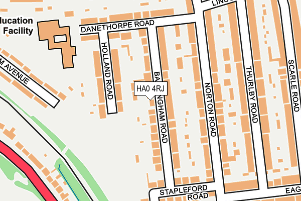 HA0 4RJ map - OS OpenMap – Local (Ordnance Survey)
