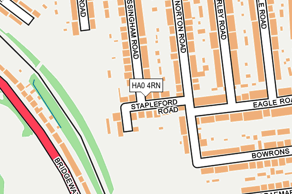HA0 4RN map - OS OpenMap – Local (Ordnance Survey)