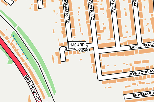 HA0 4RP map - OS OpenMap – Local (Ordnance Survey)
