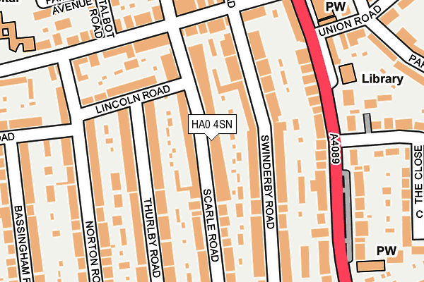 HA0 4SN map - OS OpenMap – Local (Ordnance Survey)