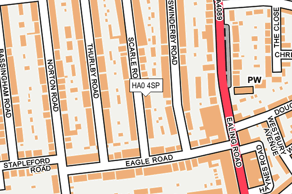 HA0 4SP map - OS OpenMap – Local (Ordnance Survey)