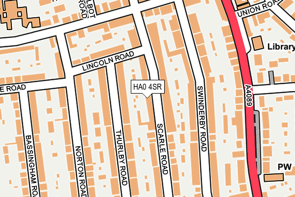 HA0 4SR map - OS OpenMap – Local (Ordnance Survey)