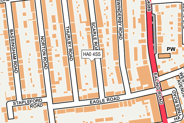 HA0 4SS map - OS OpenMap – Local (Ordnance Survey)