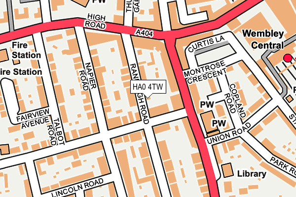HA0 4TW map - OS OpenMap – Local (Ordnance Survey)