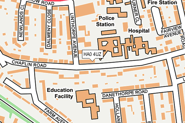 HA0 4UZ map - OS OpenMap – Local (Ordnance Survey)