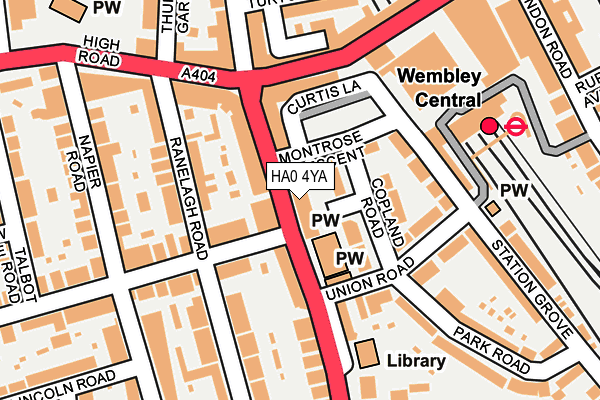 Map of W JEWELLERS LTD at local scale