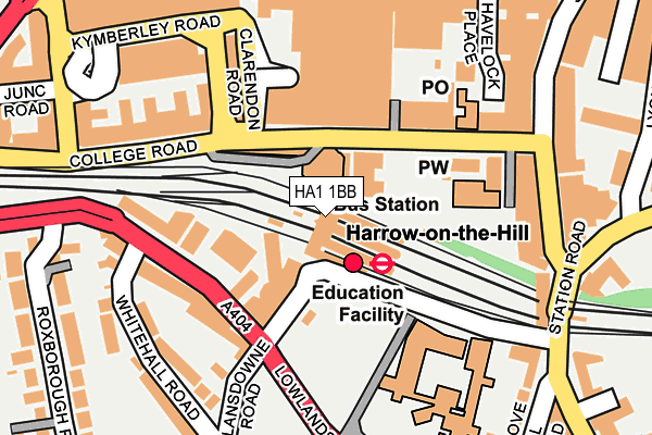 HA1 1BB map - OS OpenMap – Local (Ordnance Survey)